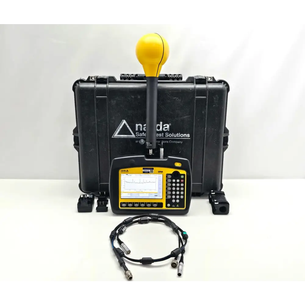 Narda SRM-3006 Selective Radiation Meter front view with LCD display and control keys