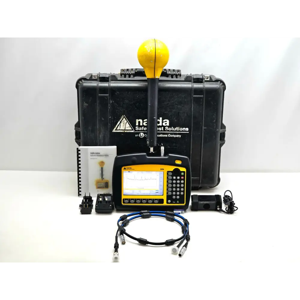Narda SRM-3006 selective radiation meter full kit with 3501/03 probe, carry case, cable, charger and manual