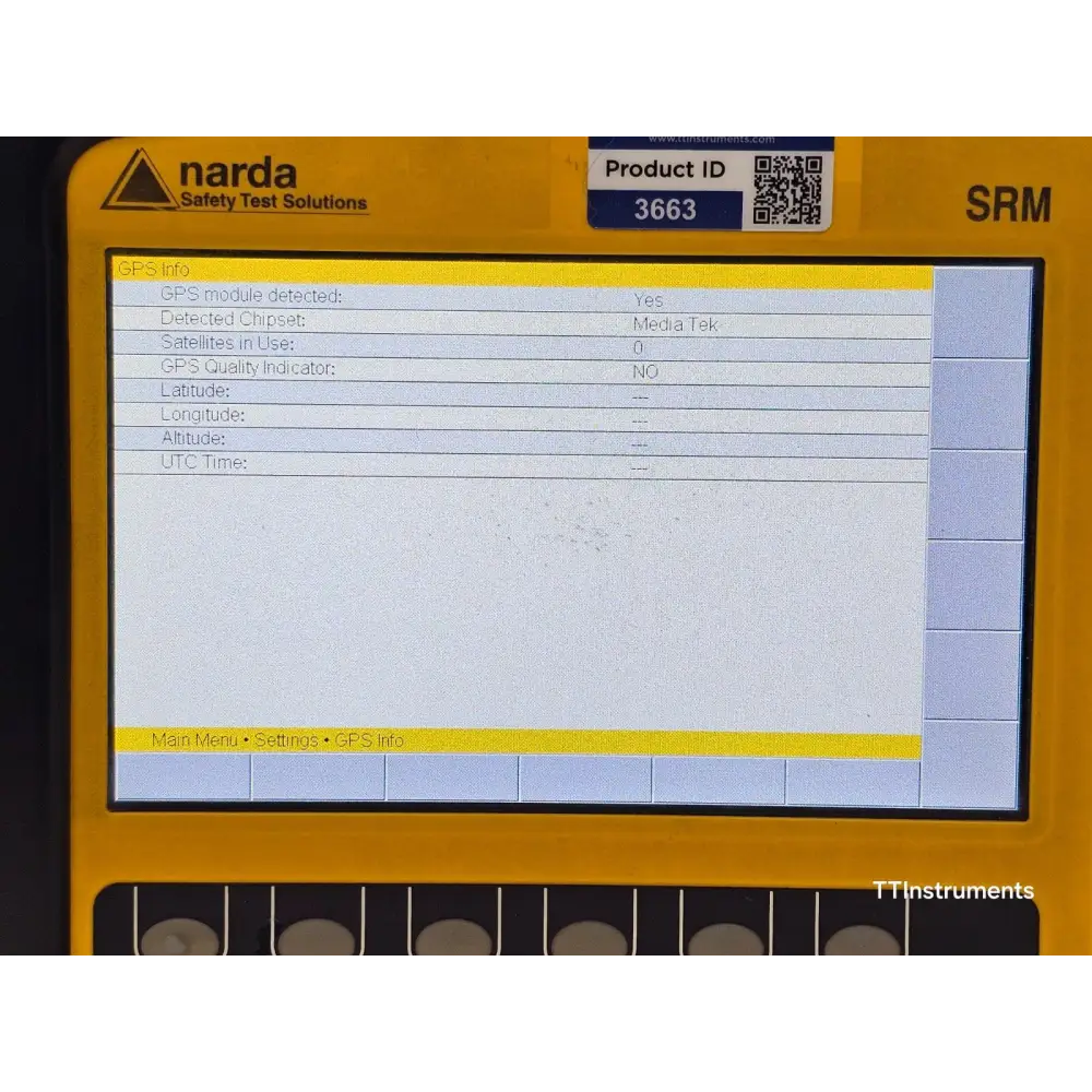 Narda SRM-3006 with RF cable 3602/01 1.5m laid alongside mainframe