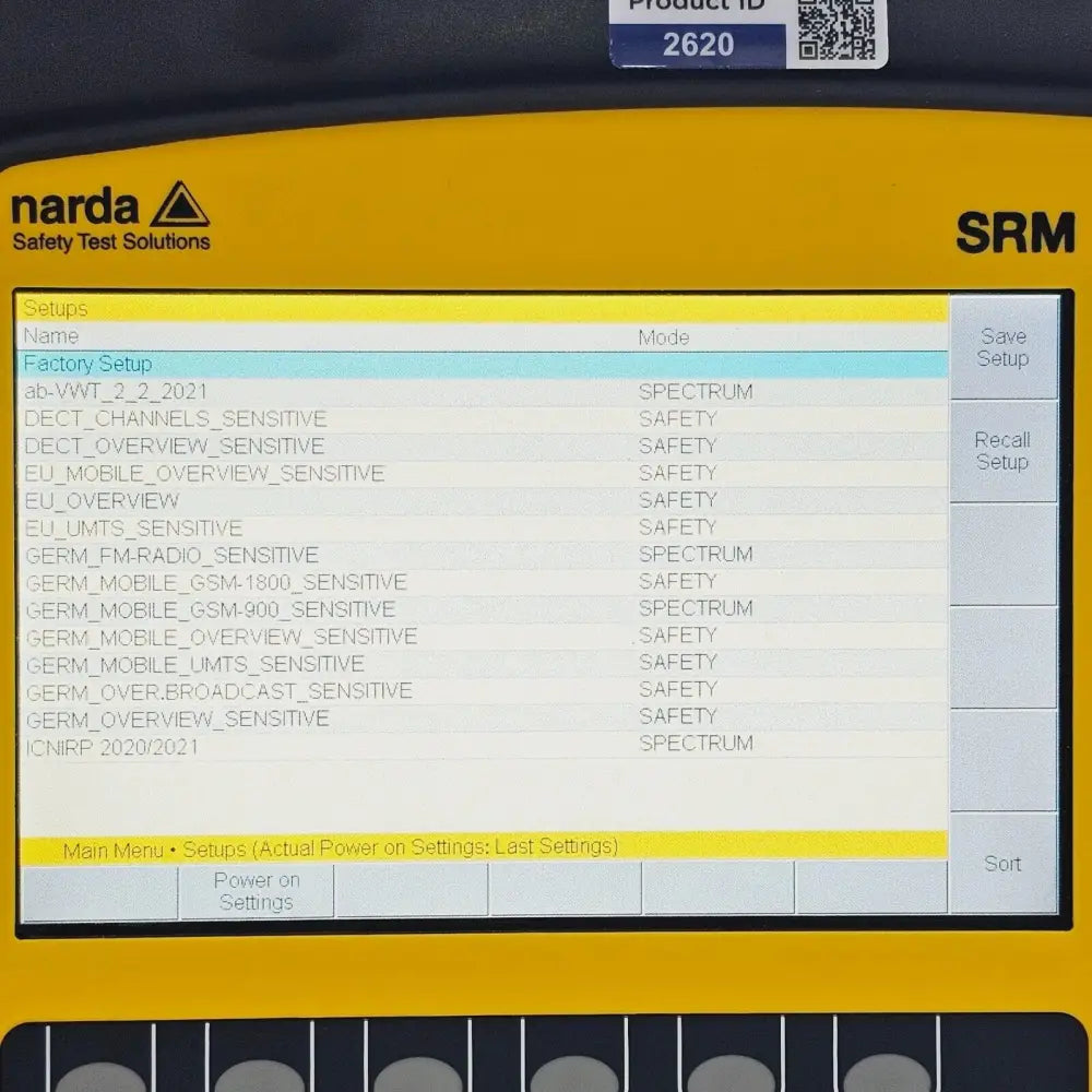 Narda SRM-3006 full system overview all components laid out including cable and case