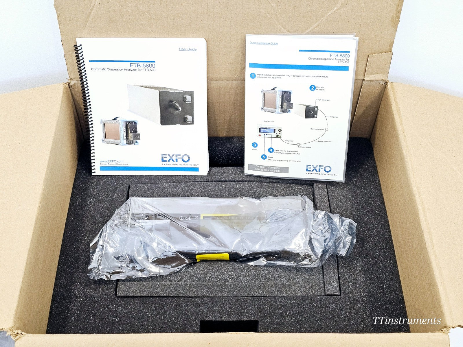 NEW EXFO FTB-500 with FTB-5800 CD & FTB-5500B PMD Analyzer + FLS-5834A Source