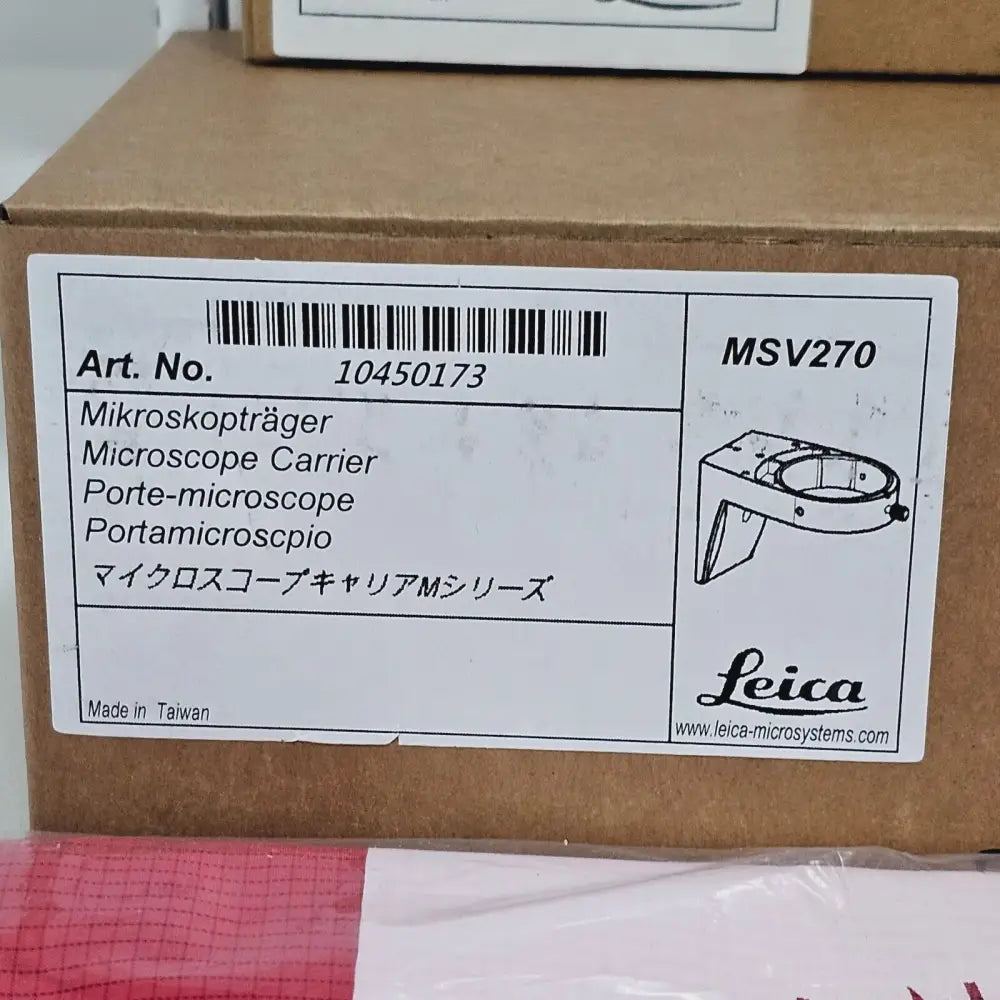 Leica Ivesta 3 stereo microscope manufacturer label and part number 10450983 detail