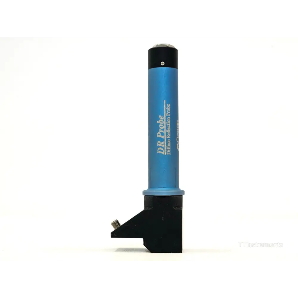 Ocean Optics DR-Probe showing 45-degree measurement head and 40mm stand-off block