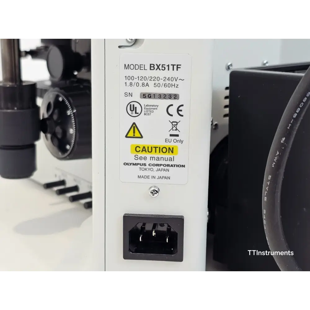 Olympus BX51TF filter cassette and built-in filter slots in the base illuminator