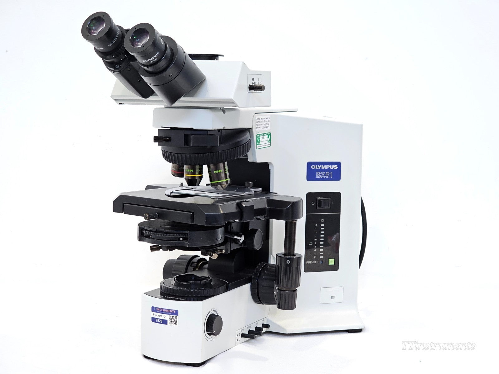 Olympus BX51TF Upright Fluorescence Microscope w/ Light Source + Objectives