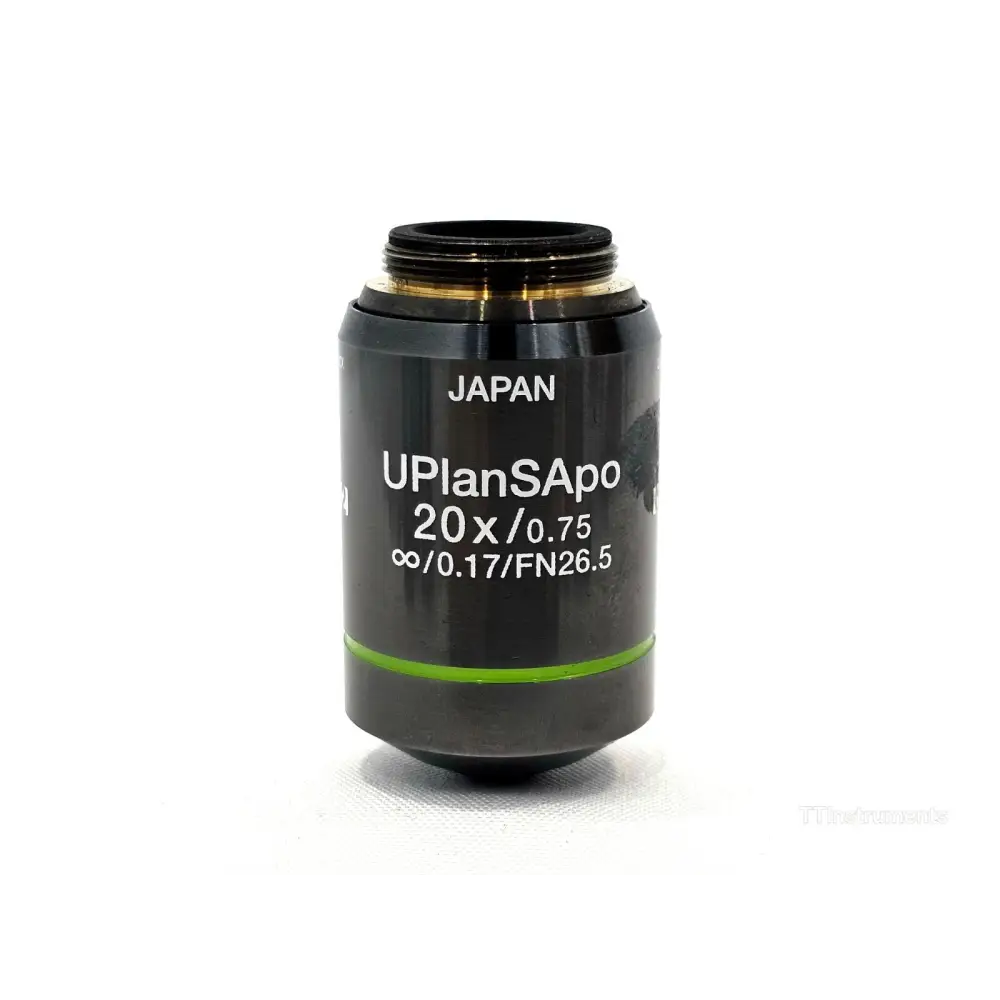 Olympus UPLSAPO20X UPlanSApo 20x/0.75 super apochromat infinity-corrected microscope objective, front view