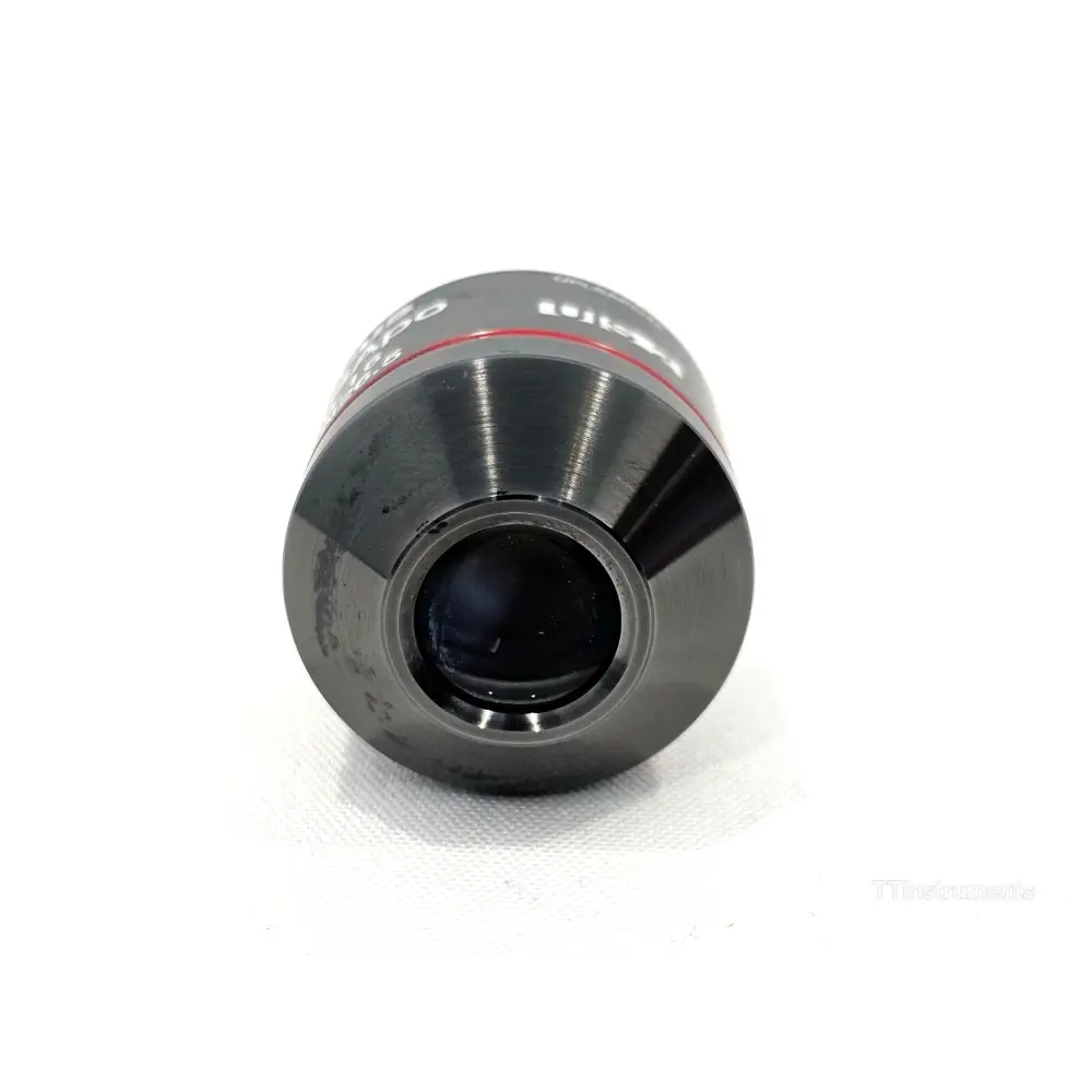 Olympus UPLSAPO4X 4x/0.16 microscope objective lens element close-up detail view