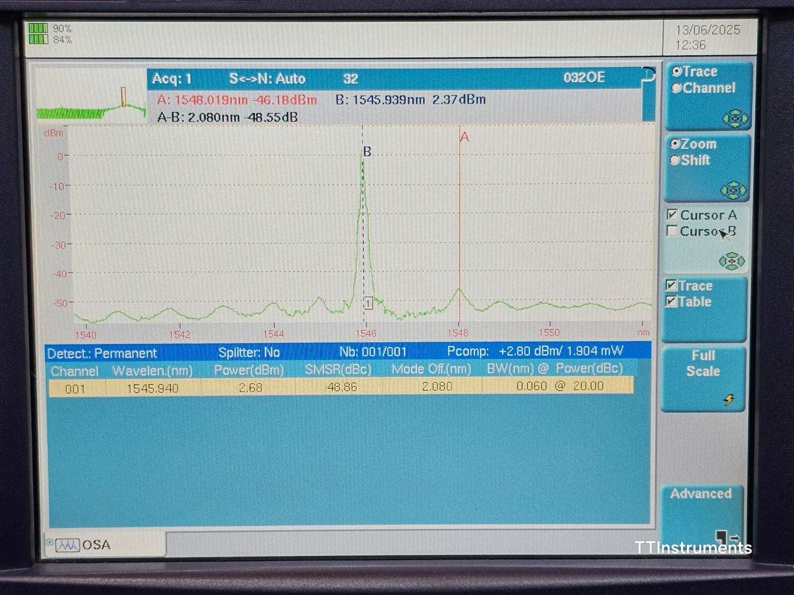 Out of Spec. Viavi JDSU MTS 8000 with OSA-500 2281/91.51 Optical DWDM Analyzer