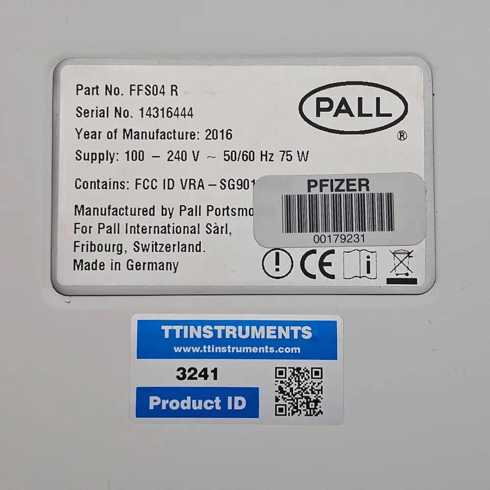 PALL Palltronic Flowstar IV FFS04R wireless integrity test instrument in pharmaceutical laboratory setting