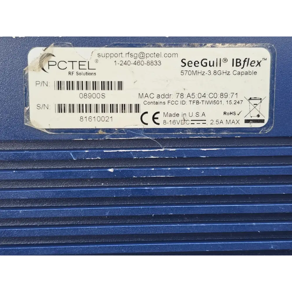 PCTEL SeeGull IBflex 570 MHz - 3.8 GHz Scanning Receiver 08900S CDMA EV-DO......