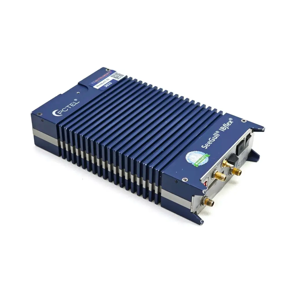 PCTEL SeeGull IBflex scanning receiver side profile showing connectivity ports