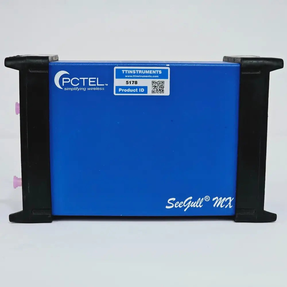 PCTEL SeeGull MX front panel showing PCTEL logo, SeeGull MX branding and TTInstruments product ID label 5178