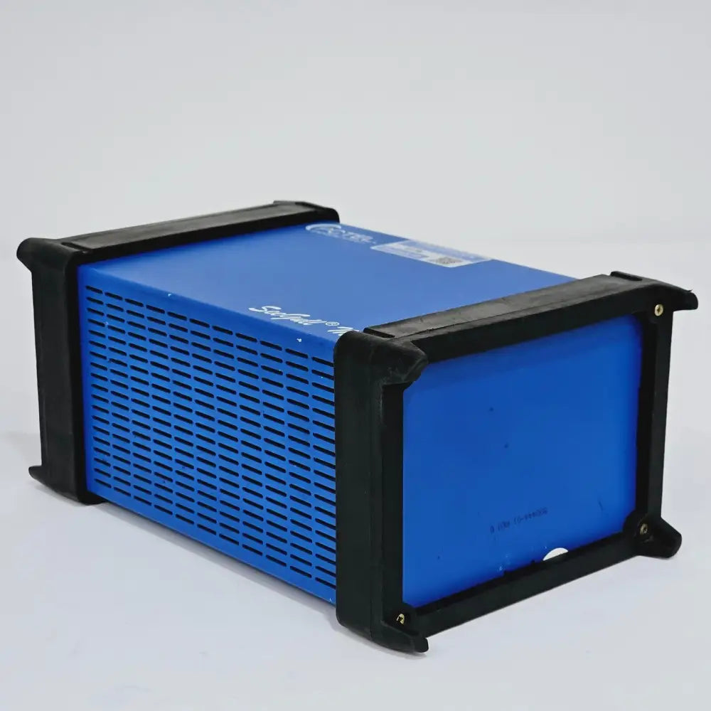 PCTEL SeeGull MX top and side view showing ventilated blue enclosure with rubber corner bumpers and SeeGull MX branding