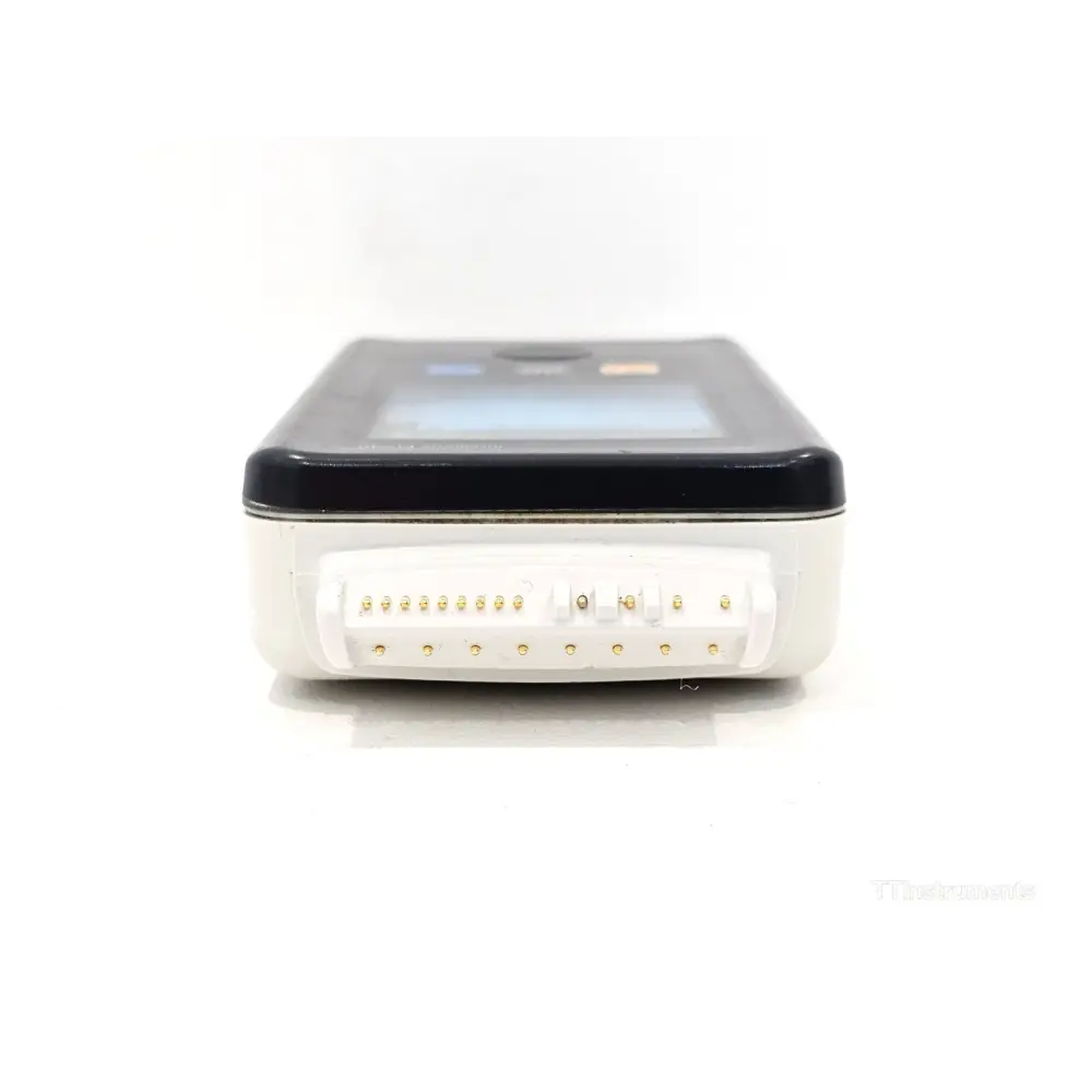 Philips IntelliVue MX40-2B4 monitor side profile showing connectors and clip