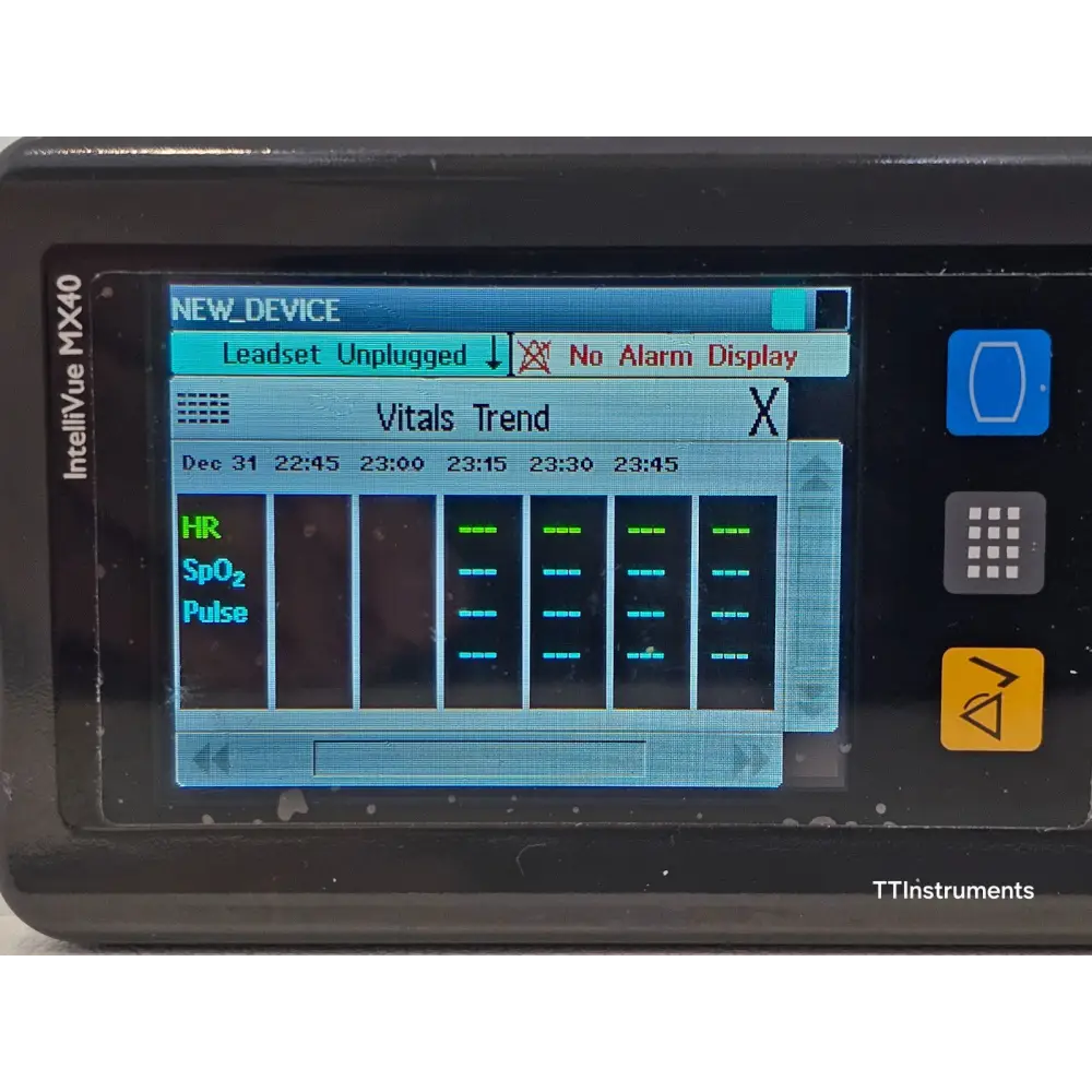 Complete sale contents for Philips IntelliVue MX40-2B4 including cables and batteries