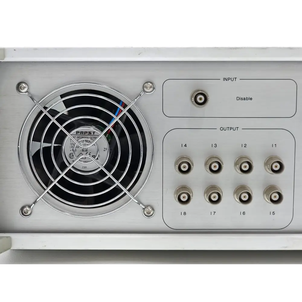 Photonetics TUNICS-OM 3642 optical output connectors and front panel detail