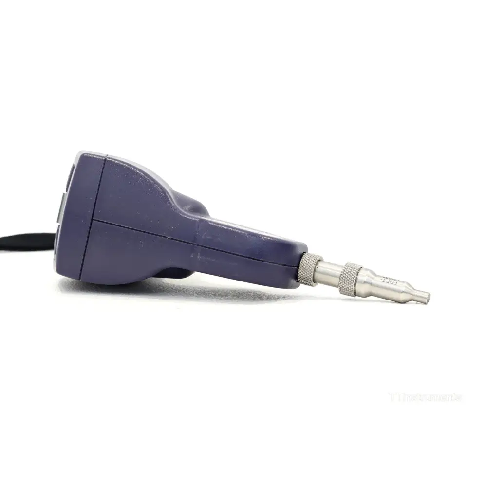 FiberChek probe with 6 interchangeable inspection tips laid out
