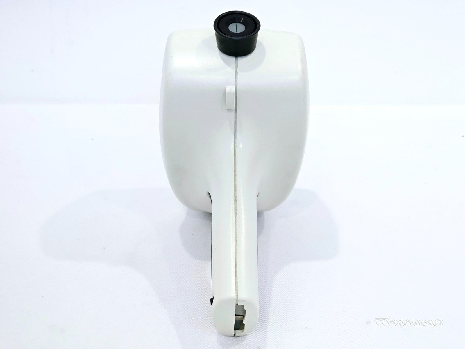 Reichert PT100 tonometer rear view showing battery and controls