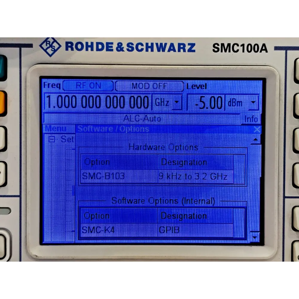 Rohde & Schwarz SMC100A 9 khz - 3.2 GHz Signal Generator SMC-B103 Option R&S SMC