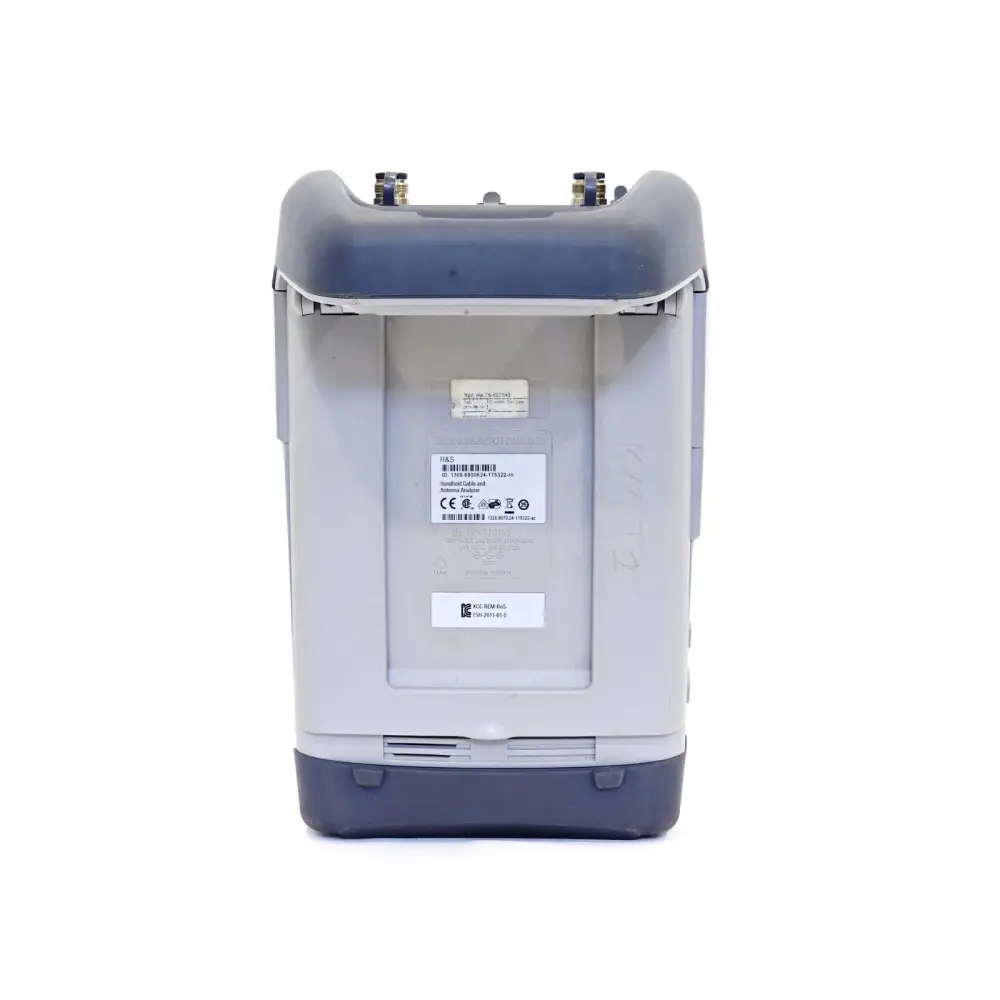 Rohde & Schwarz ZVH4 rear panel with R&S serial label ID 1309.6800K24-115322, regulatory markings