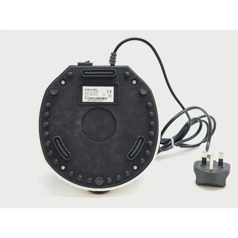 SciSpin Mini Centrifuge 9011001012 lid open showing internal rotor and chamber