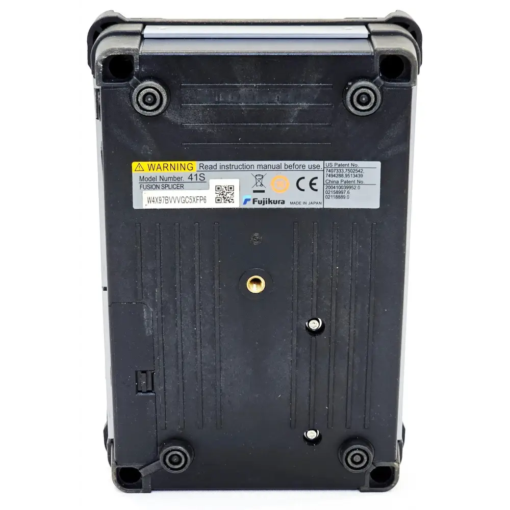 Fujikura 41S fusion splicer v-groove and electrode assembly detail view