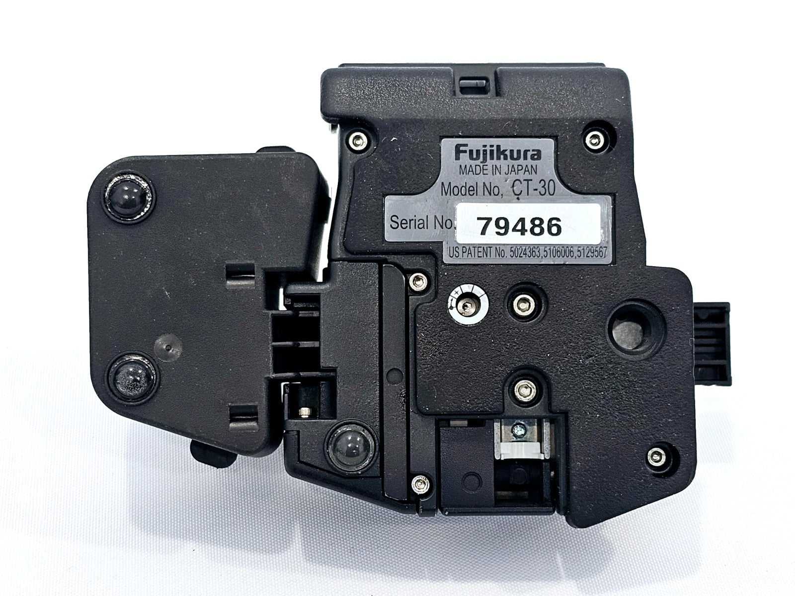 Fujikura FSM-60S close-up detail of fibre alignment chamber and electrode assembly