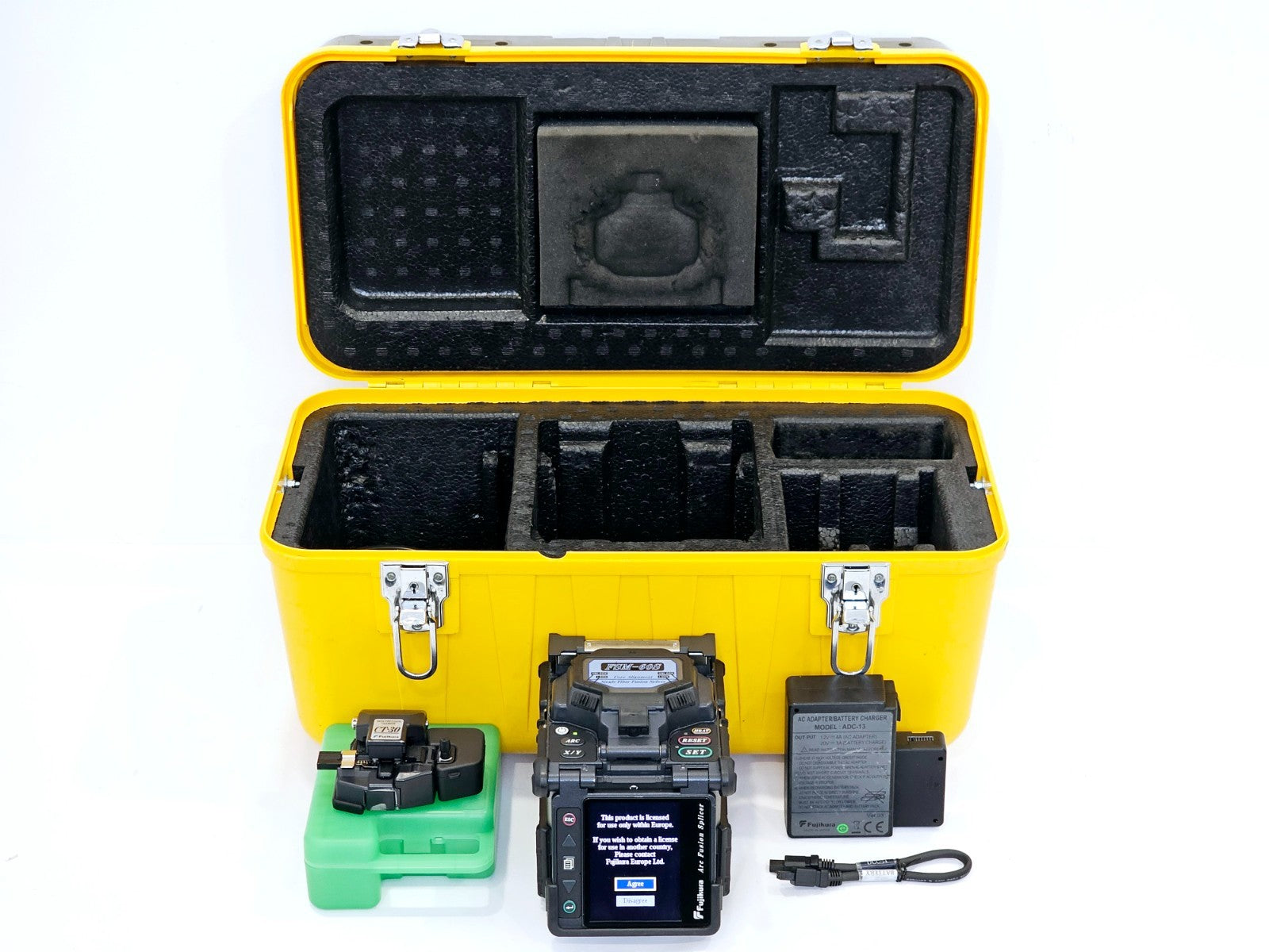 Serviced Fujikura 60S FSM-60S Fiber Optic SM MM Splicer ARC 6495 + CT-30 Cleaver