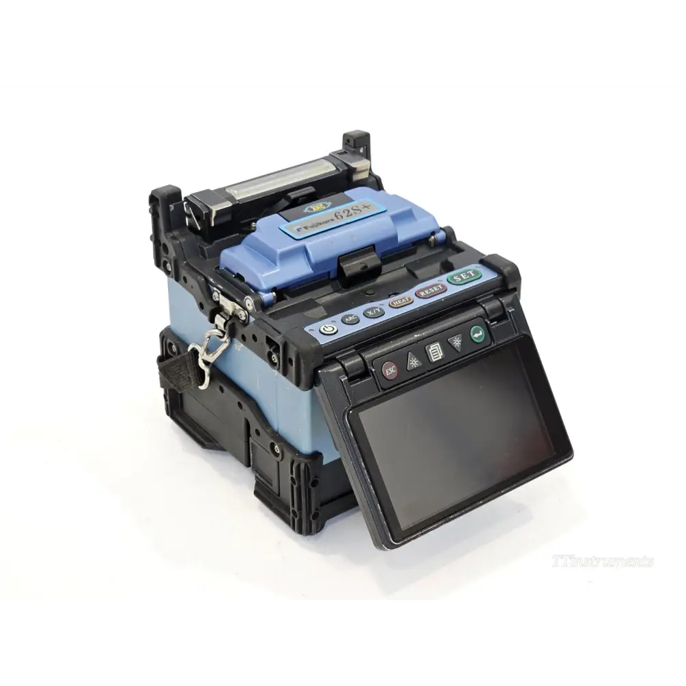 Fujikura 62S+ fusion splicer showing colour LCD monitor and control panel
