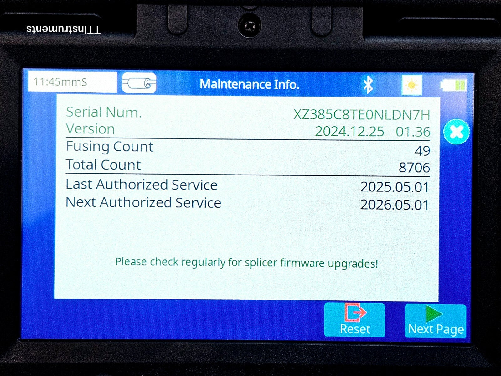 Serviced Fujikura 90S+ Core Alignment Fusion Splicer ARC 8858