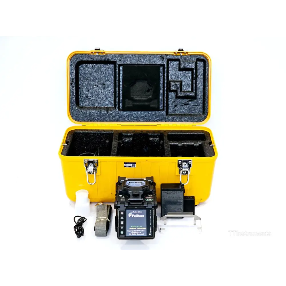 Fujikura FSM-60S core alignment fusion splicer front view showing touchscreen display