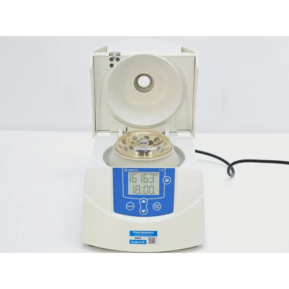 Sigma 1-14 centrifuge motorised lid lock mechanism detail