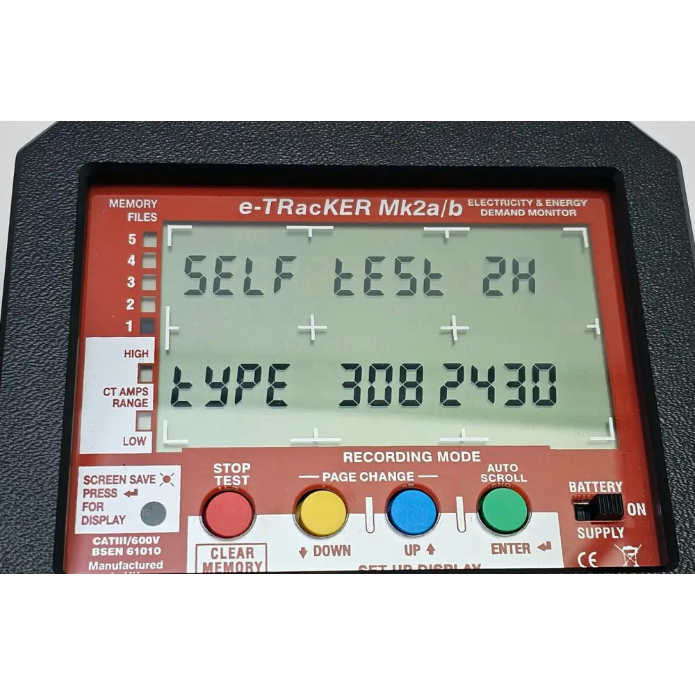 Sinergy e-TRacKER Mk2 front panel with LCD display and control buttons