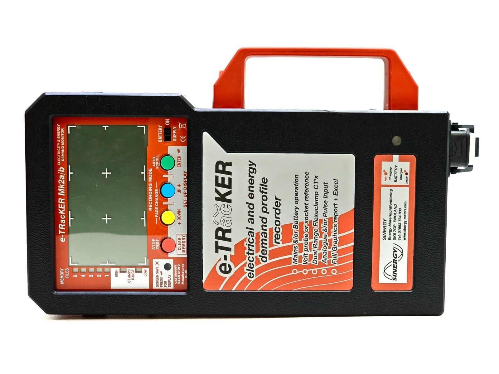 SINERGY e-TRacKER Mk2a/b Electricity & Energy Demand Monitor Recorder