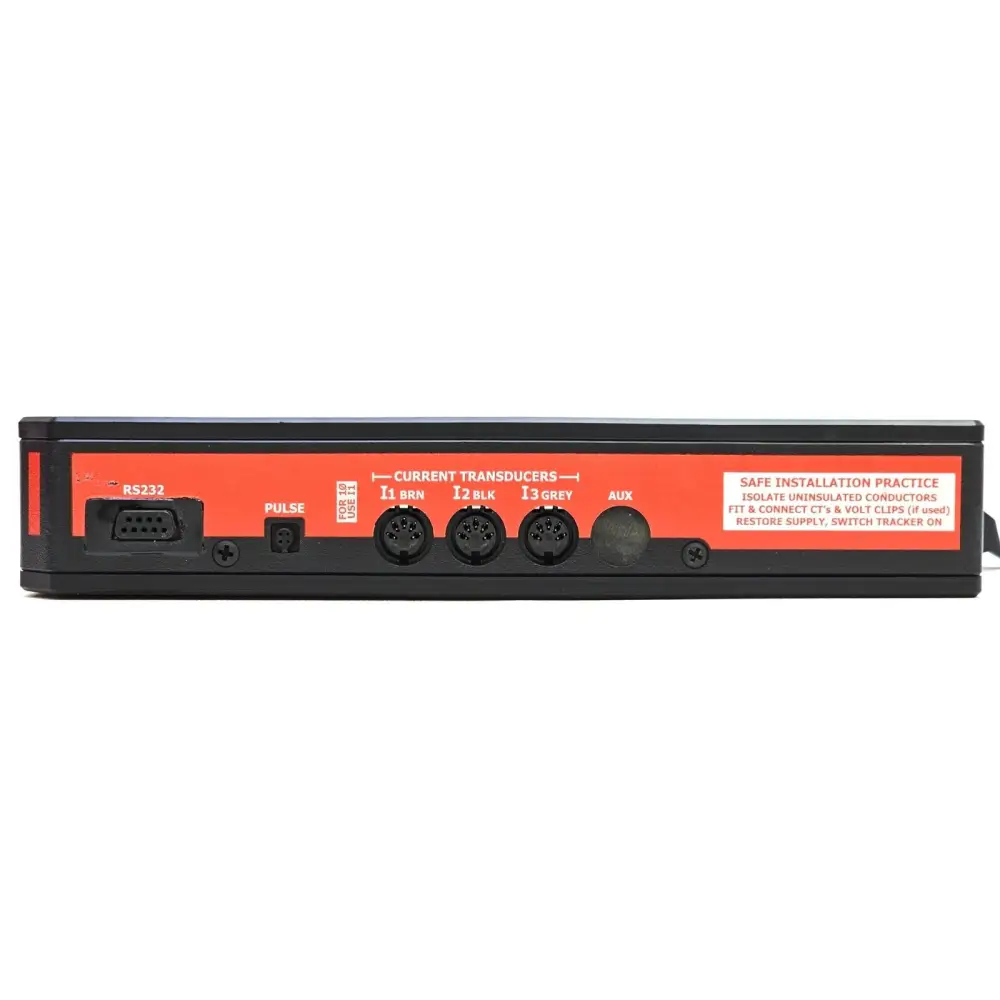 Sinergy e-TRacKER Mk2 bottom view showing battery compartment and connectors