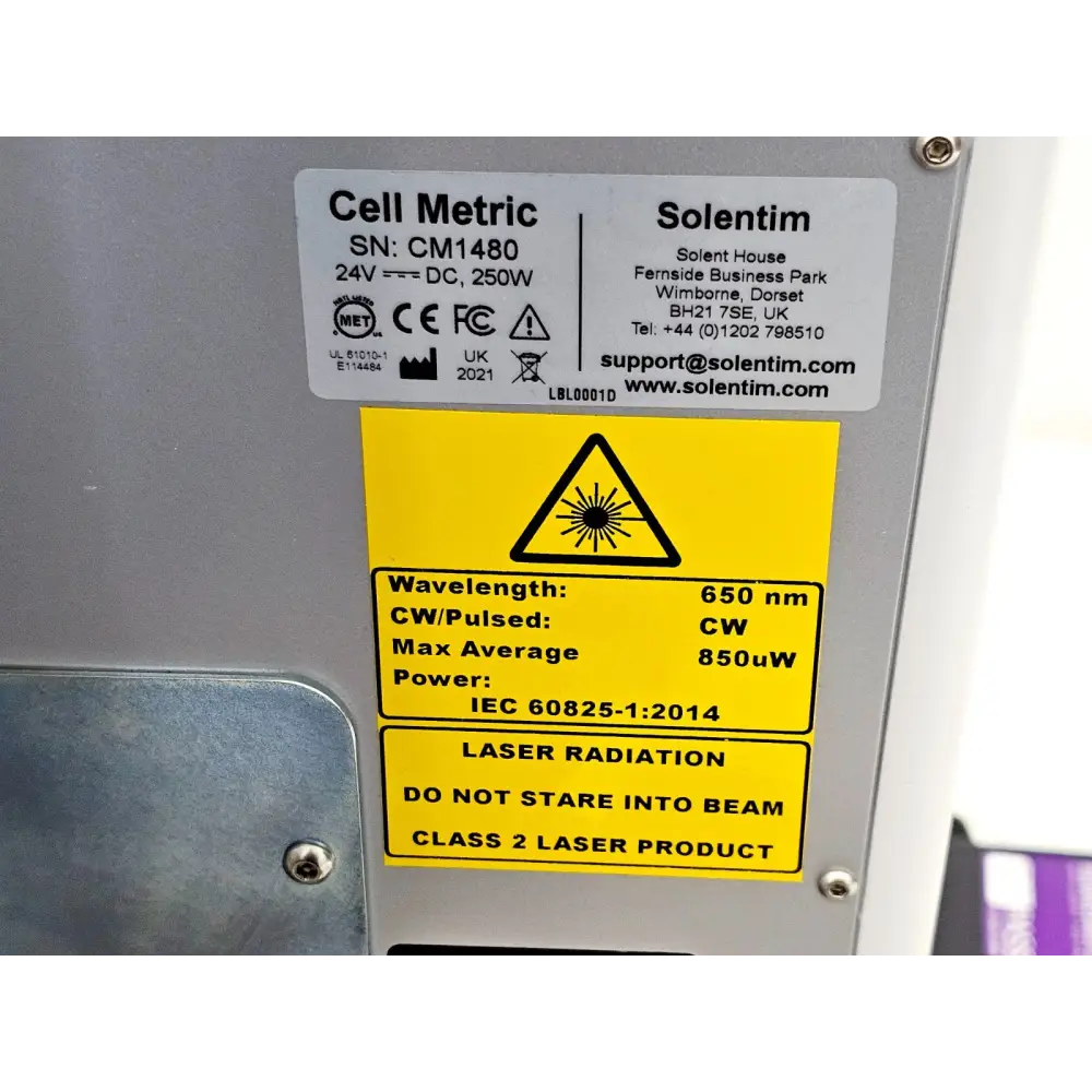 Solentim Cell Metric CLD High Contrast Imager w/10 Plate Heated Stacker MFG 2021
