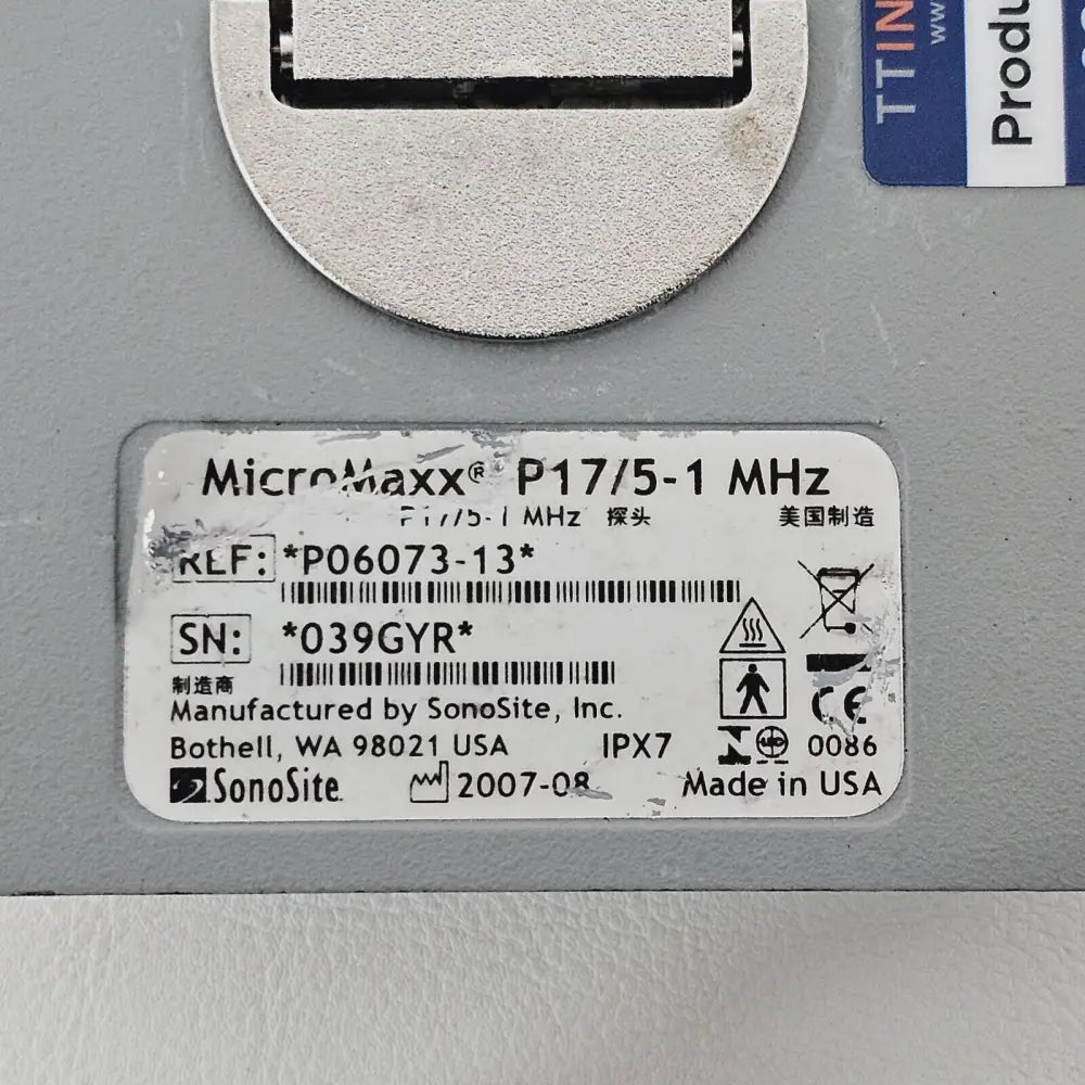 SonoSite MicroMaxx P06073-13 transducer overall condition view