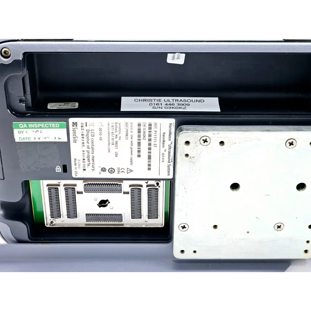 L38n 10-5 MHz linear array transducer supplied with SonoSite NanoMaxx