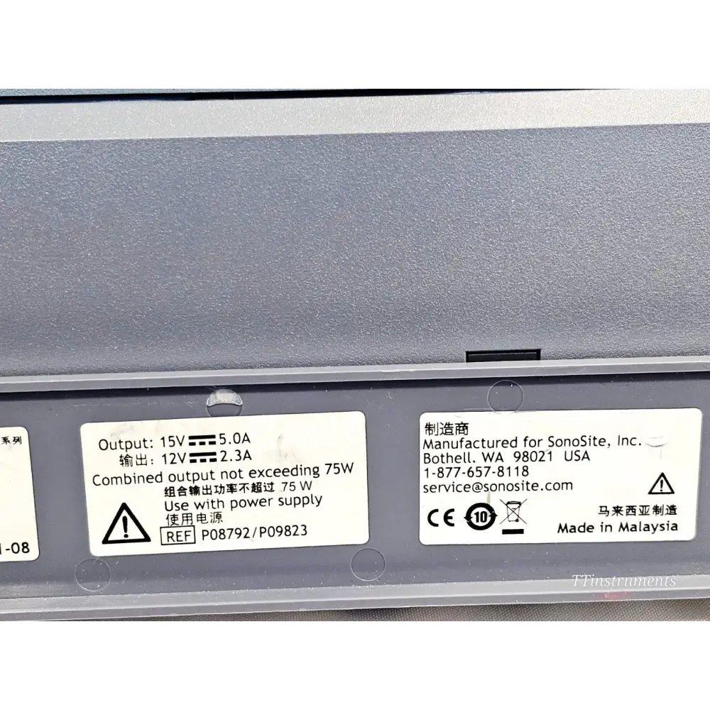 SonoSite M-Turbo system label showing model number P08189-77