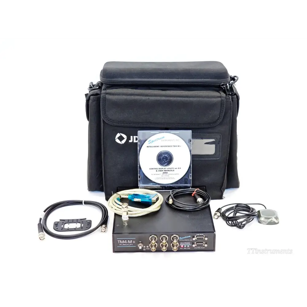 Spectrum Instruments TM4-M+ Rubidium Time Frequency Reference System with accessories, carry case and software CD