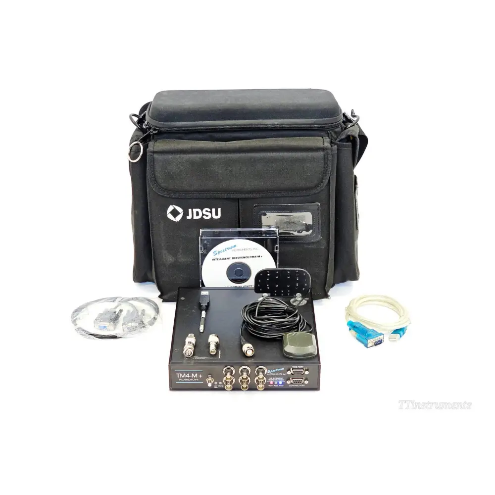 Spectrum Instruments TM4-M+ Rubidium Time Frequency Reference System with JDSU bag, GPS antenna, CD, cables and keypad