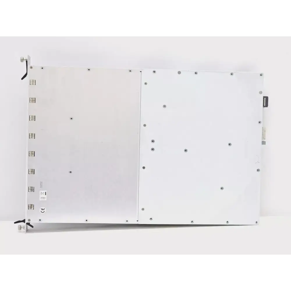 MX2-10G-S8 module showing ejector handle and slot locking mechanism