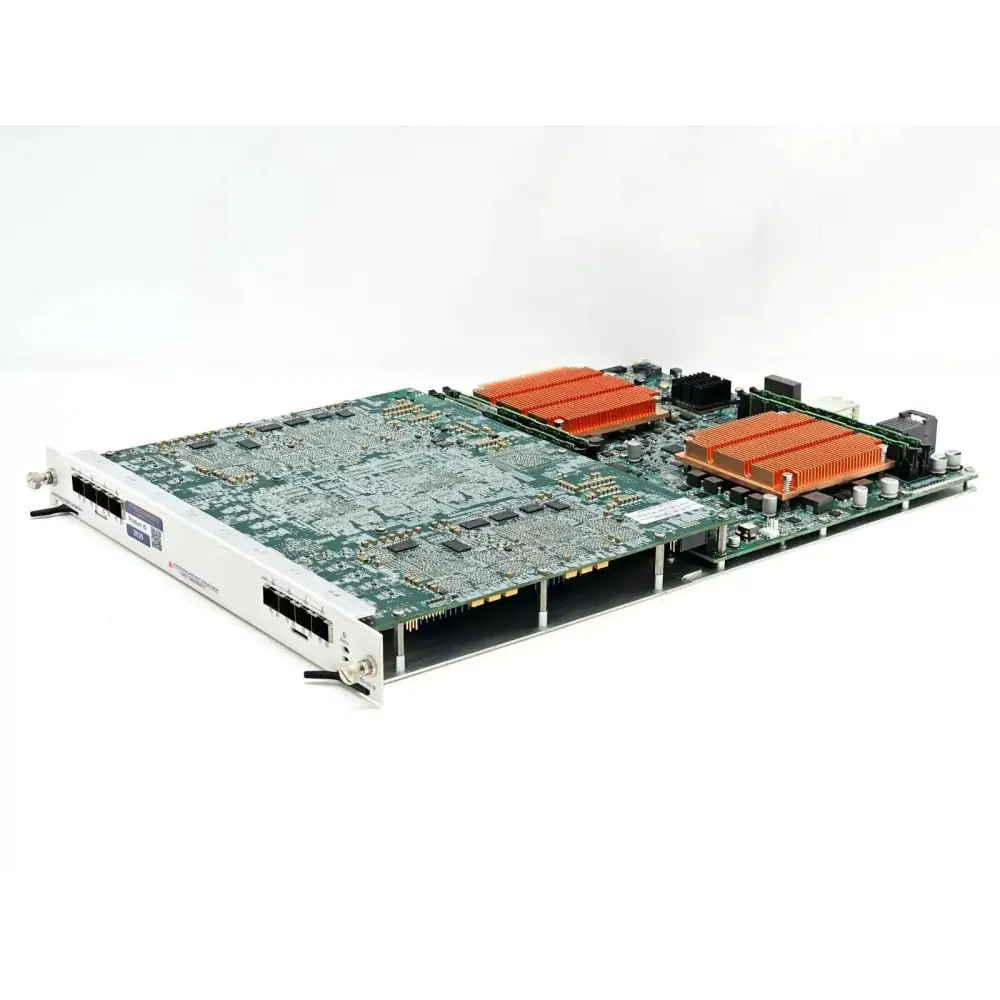 SPT-N4U-220 chassis front with module bay open, showing backplane connectors