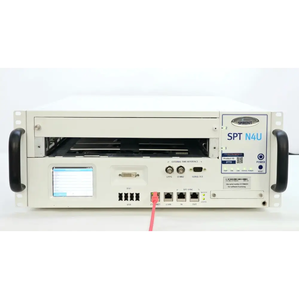 Spirent SPT-N4U-220 2-slot network test chassis front panel view