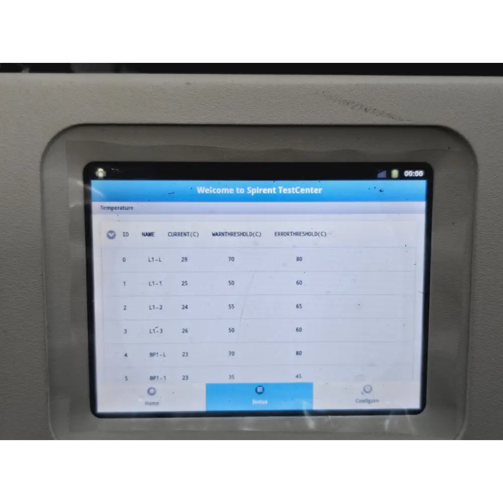 Spirent SPT-N4U front panel close-up showing slot bays and indicators