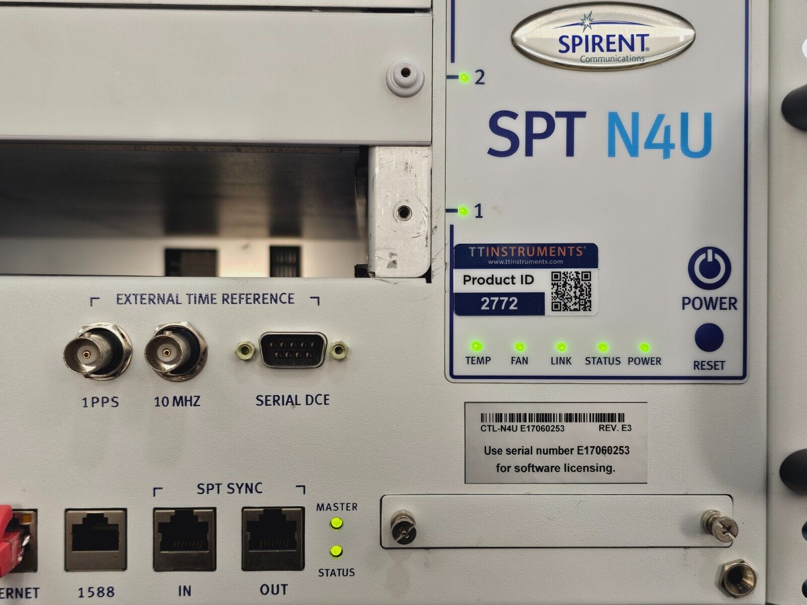 Spirent SPT-N4U-220 2-Slot Chassis Base Model CHS-N4U SPT N4U TEMP SENSOR ISSUE
