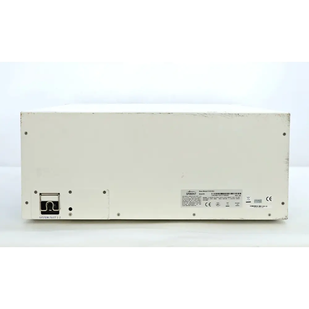 Spirent SPT-N4U chassis power supply and rear connectivity detail