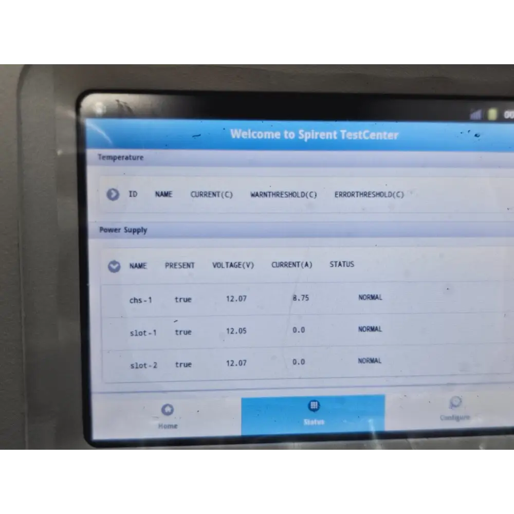 Spirent SPT-N4U controller revision E16 label and serial number E17060253