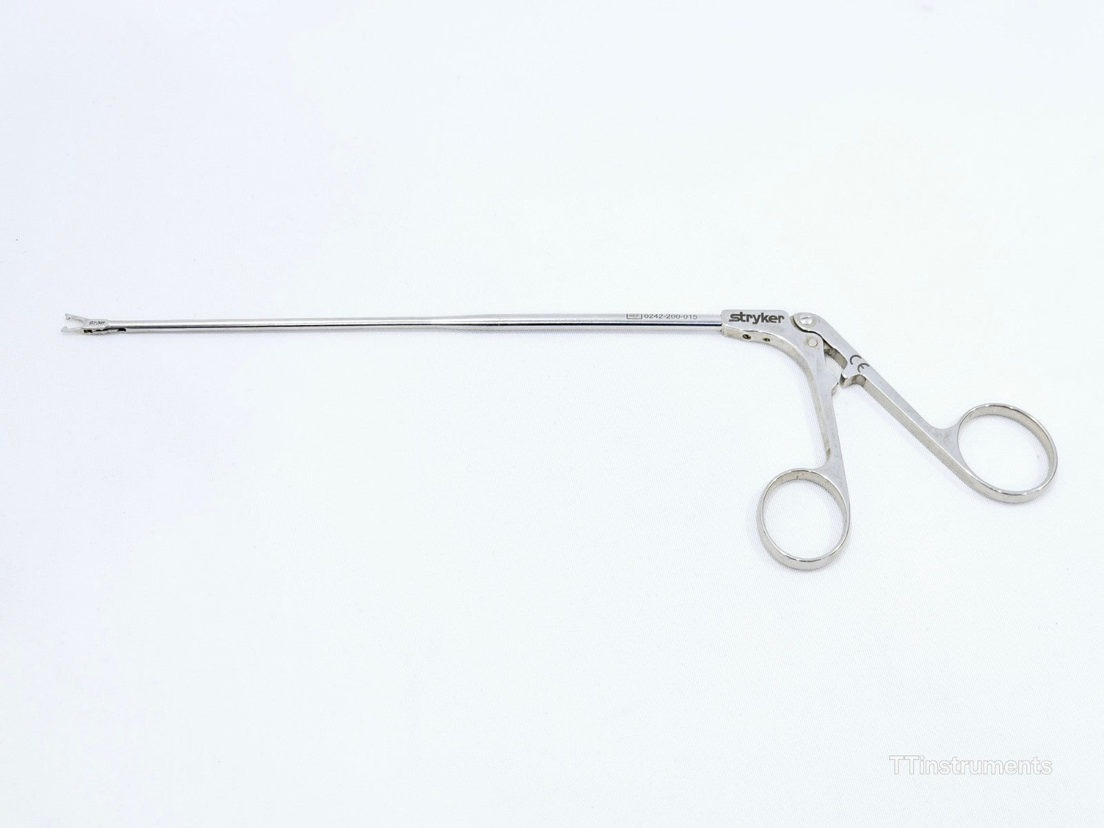Stryker 0242-200-015 suture grasper instrument label and reference number detail