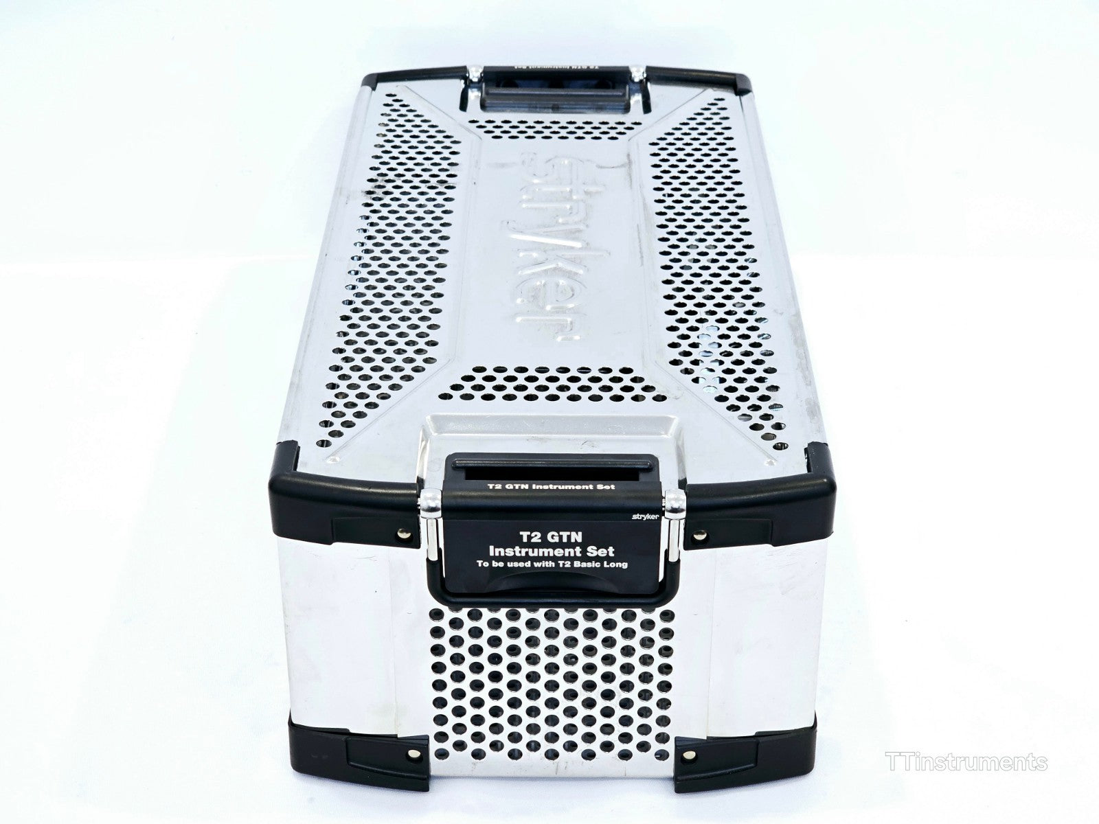 Stryker T2 GTN instrument set side view showing short and long drill sleeve configurations